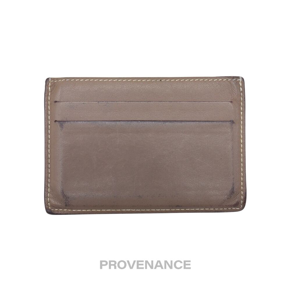 🔴 Hermes Citizen Twill Card Wallet - Etoupe Swift Leather
